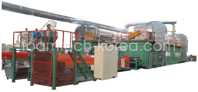 Chemically crosslinked PE foam sheet extruder