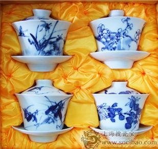 景德镇陶瓷手绘茶盖碗 2
