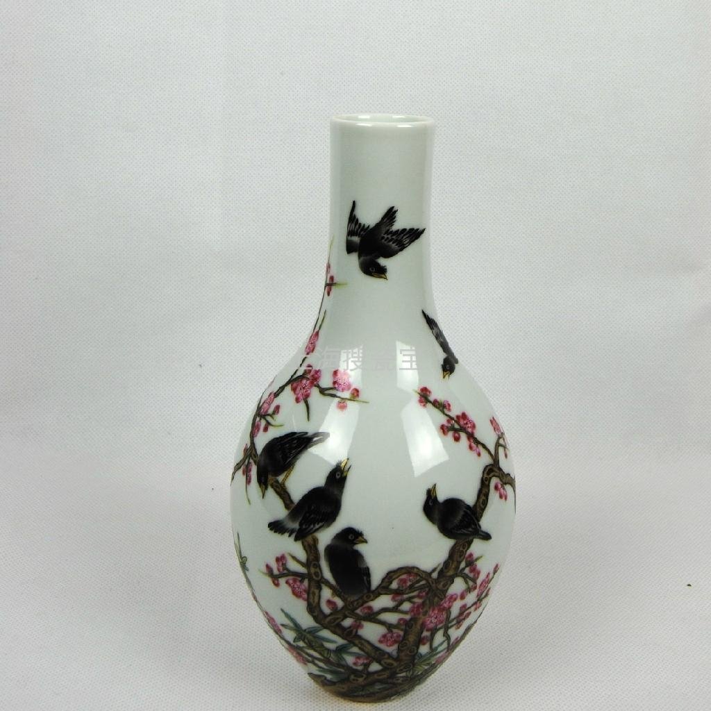 景德镇粉彩瓷摆件花瓶 2