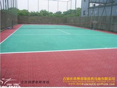 Modular tennis flooring