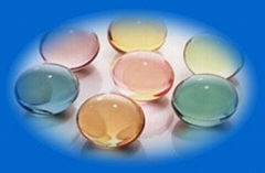 irregular colored glass bead 