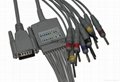 Nihon Kohden EKG 10-lead cable with
