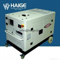 10kVA super silent diesel generator set with 4 wheels