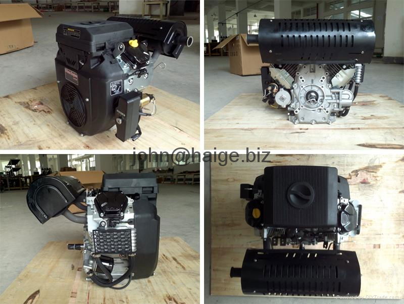 Air cooled type 4-stroke 2 cylinder electric start gasoline engine 20hp 2