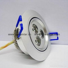 LED ceiling light 3*1W round down light