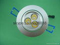 LED ceiling light 3*1W round down light 3