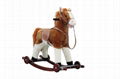 Plush rocking horse with wheels 1