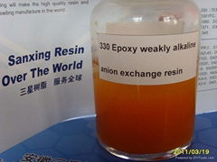 Epoxy weakly alkaline anion exchange resin