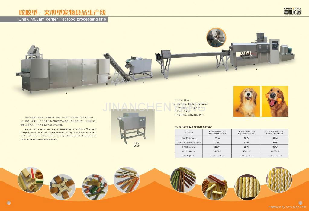 chewing iam center pet food processing line