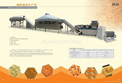 Fried flour snack food processing line