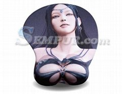 promotional gift beautiful cartoon mouse pad with wrist rest