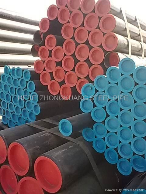 Seamless steel pipe for use for oil well, boilers, precision machines, petro-che