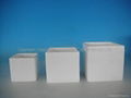 white ceramic flower pots