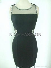 embelished cut out dress