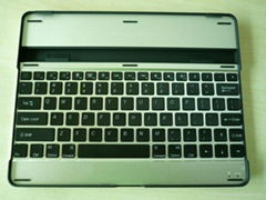 Aluminum Bluetooth Wireless Keyboard Case for iPad 2