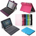 bluetooth keyboard with leather case  cover for ipad 3 