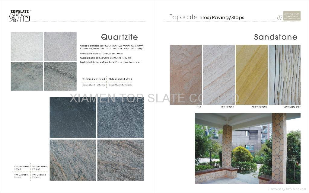 slate/limestone/quartzite/stone corner/flooring tile 2