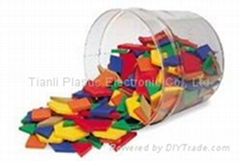 Plastic Educational Toy - Attribute Blocks and Pattern Blocks