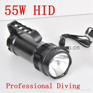 55W HID 3 Modes Diving Light With 6600mah battery Kit