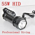 55W HID 3 Modes Diving Light With 6600mah battery Kit 1