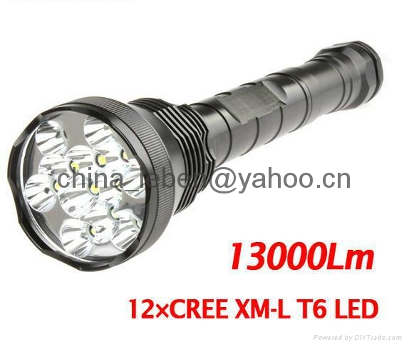 13000 Lumen Super Bright 12x CREE XML T6 LED Flashlight Torch 5 Mode