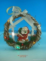 Terracotta christmas santa led light 