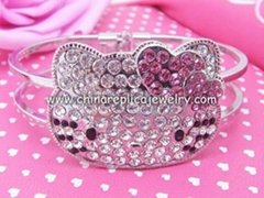 Hello Kitty Bangle Bracelet , FREE Jewelry Gift Bag, FREE DHL SHIPPING 36 pcs/Lo