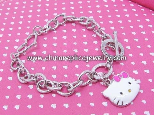 2011 New design Lovely Hello Kitty Enamel Charm Bracelet +Free Shipping 60pc/lot