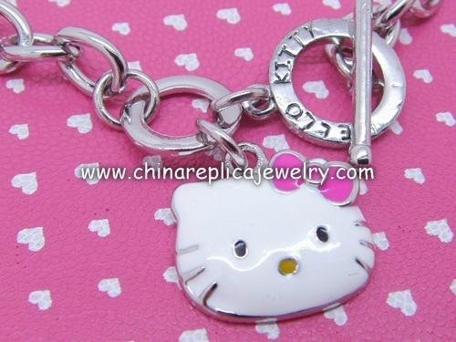 2011 New design Lovely Hello Kitty Enamel Charm Bracelet +Free Shipping 60pc/lot 2