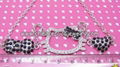 Free Shipping Hello Kitty Black Bow+Heart Necklace 60pc/lot 3