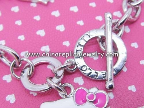 2011 New design Lovely Hello Kitty Enamel Charm Bracelet +Free Shipping 60pc/lot 3