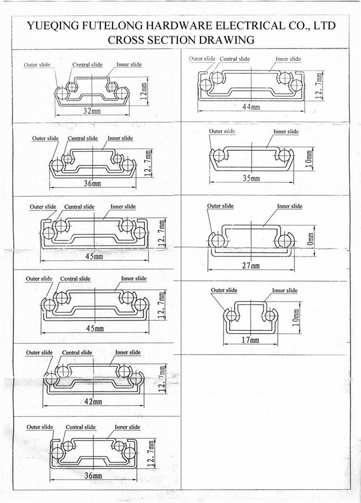 threefold automatic rebound full extension ball bearing drawer slide 4