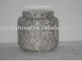 Round granite urn