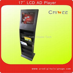 17 Inch Floor Standing Digital Signage Ad Player LCD Advertising Display