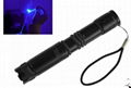  1000mw/1Watt Waterproof focusable blue laser pointer burning torch 5