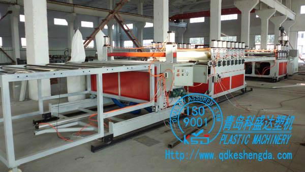 PVC wood plastic skinning foam board production line/WPC foam board production 2