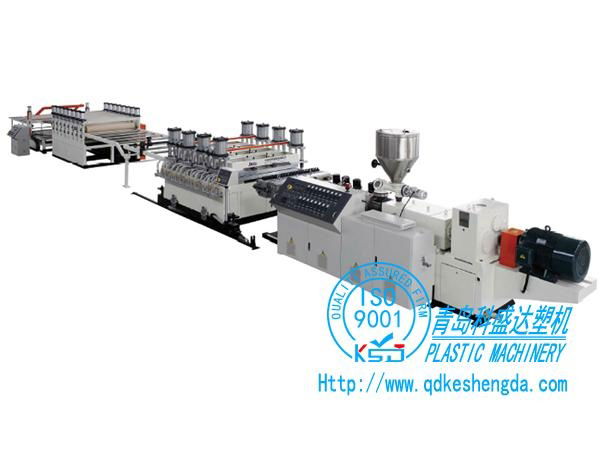 Plastic and wood building board production line/WPC building board production 2
