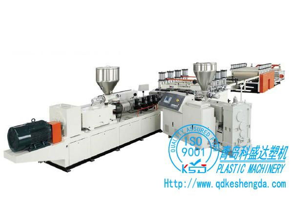 Plastic and wood building board production line/WPC building board production 3