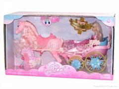 PRINCESS DOLL WITH CARRIAGE