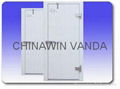 Cold storage door and sliding door swing