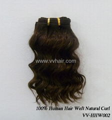 100% Human Hair Weft Natural Curl