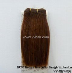 100% Human Hair Silky Straight Extension