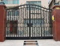 wrought iron gate with pretty