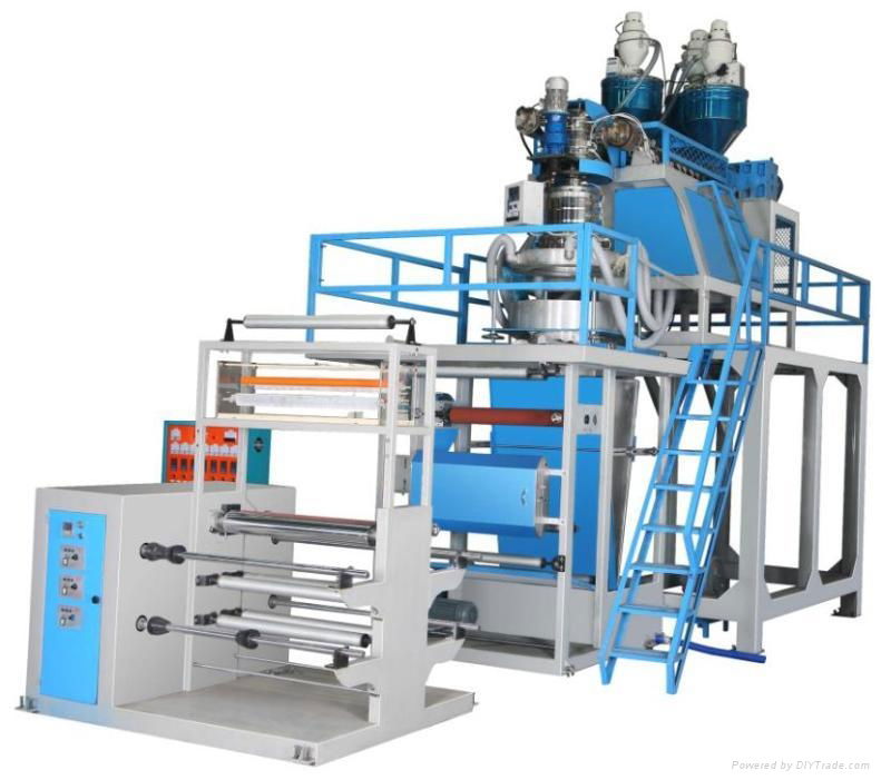 three layer film extrusion pp blowing machine 