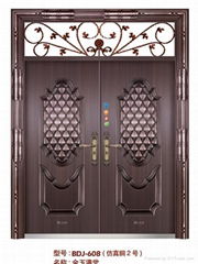 Imitation copper door