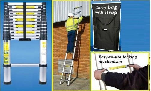 telescopic ladder(compact&safety&en131 certificate)