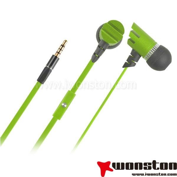 2013 high quality flat cable  mobile phone earphones 3
