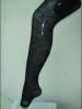 black jacquard pantyhose