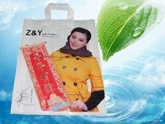 plastic shopping bag with soft loop