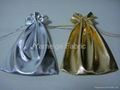 Golden/Silver fabric bag  7cm9cm 2